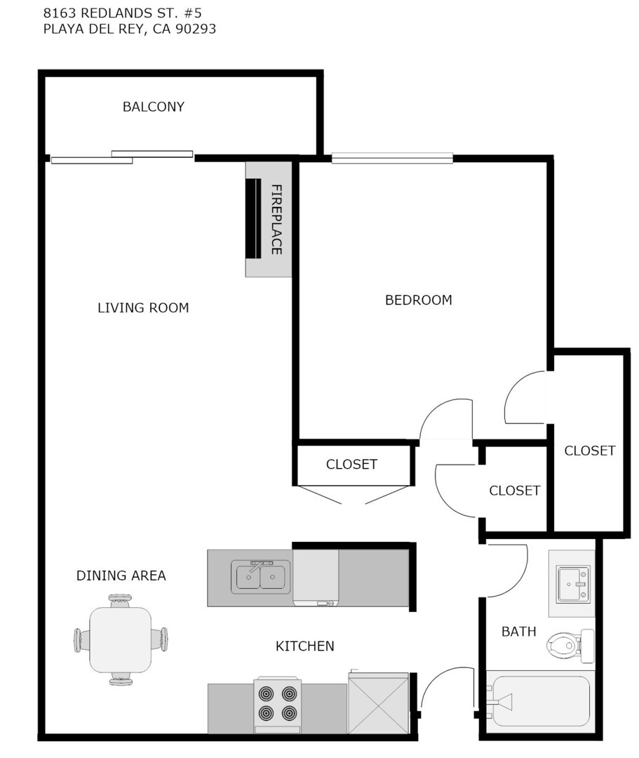 8163 Redlands St. Unit 5 - Los Angeles - California - 1 bed, 1 bath rental property