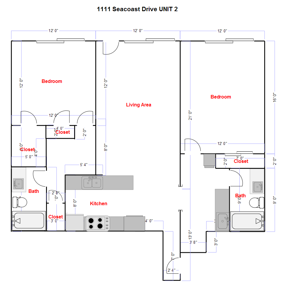 1111 Seacoast Drive Unit 2 - Imperial Beach - California - 2 bed, 2 bath rental property