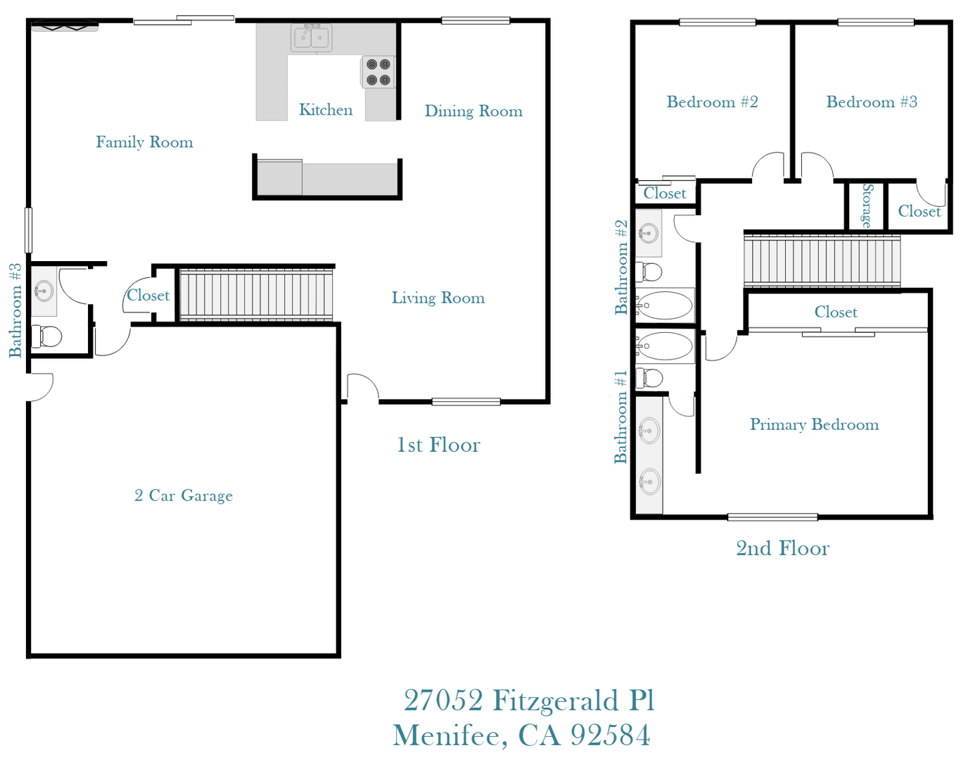 27052 Fitzgerald Pl - Menifee - California - 3 bed, 2.5 bath rental property