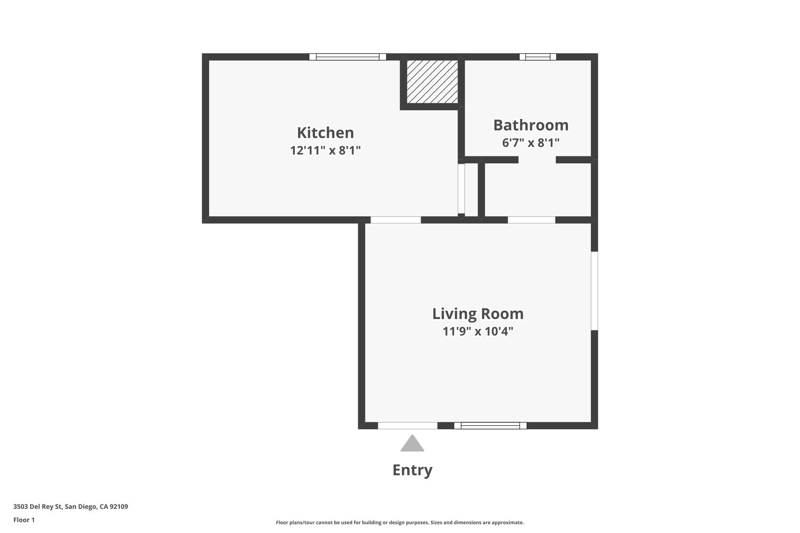 3503 Del Rey St - San Diego - California - 1 bath rental property