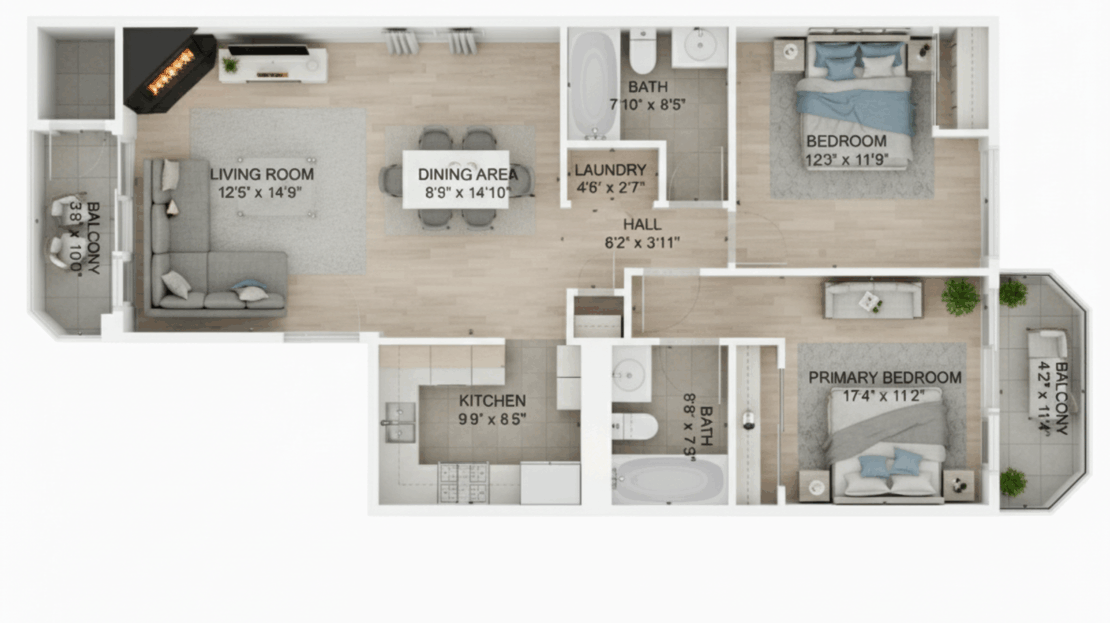 920 N. Sloan Lane Apt 102 - Las Vegas - Nevada - 2 bed, 2 bath rental property