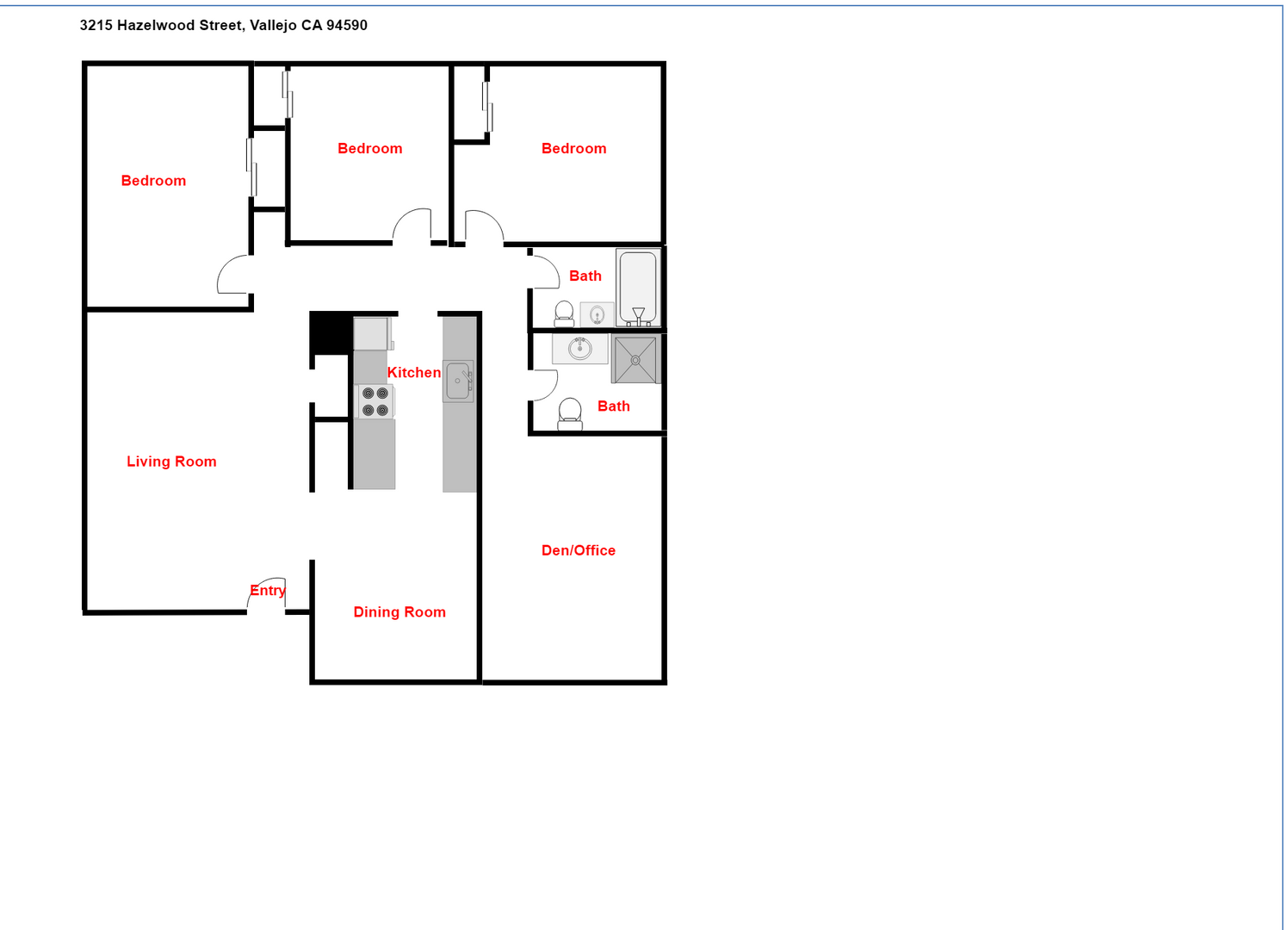3215 Hazelwood Street - Vallejo - California - 3 bed, 2 bath rental property