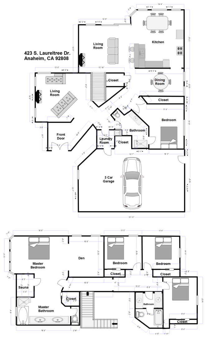 423 S. Laureltree Dr. - Anaheim - California - 5 bed, 3 bath rental property