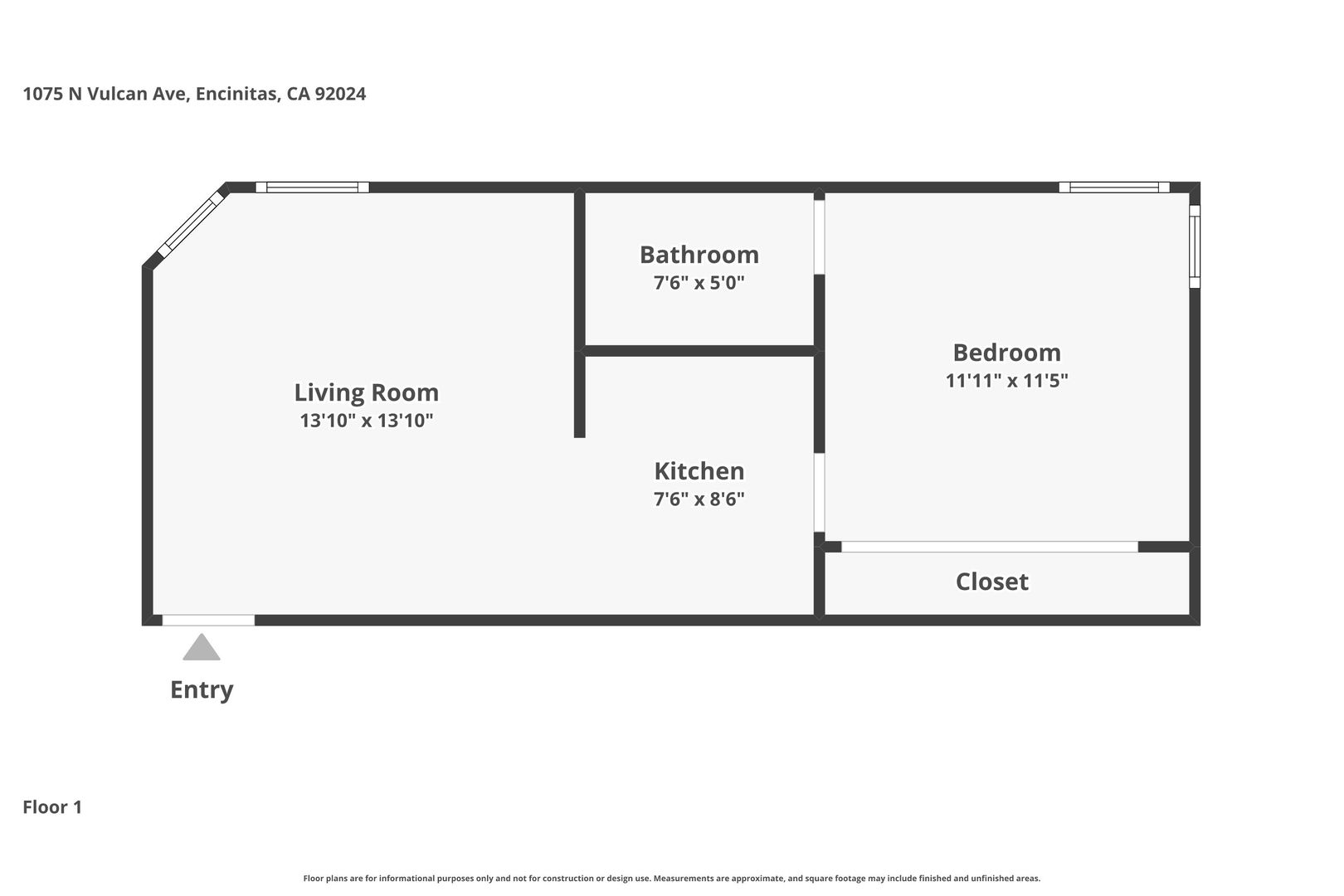 1075 N Vulcan Ave - Encinitas - California - 1 bed, 1 bath rental property