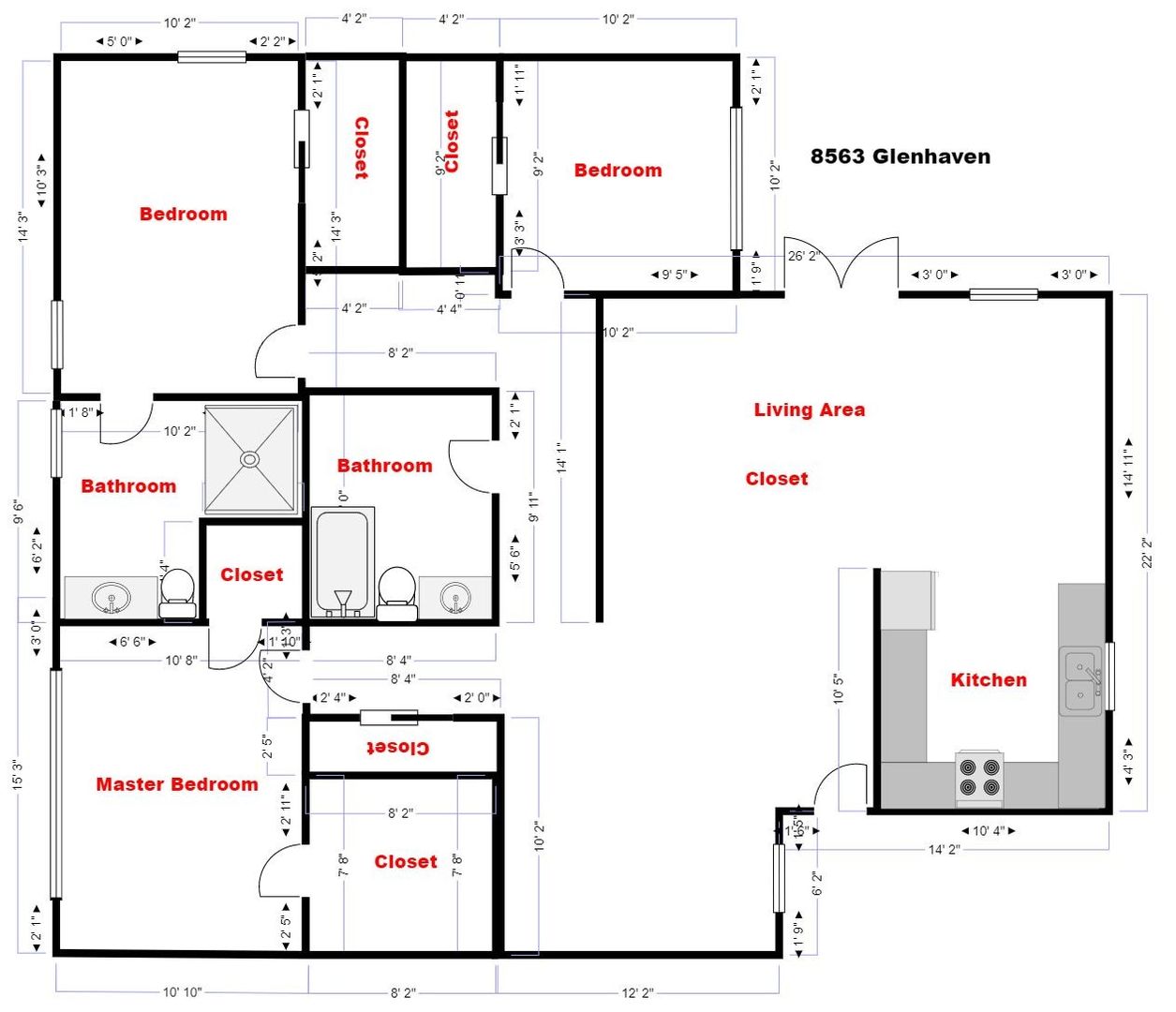 8563 Glenhaven St.  - San Diego - California - 3 bed, 2 bath rental property