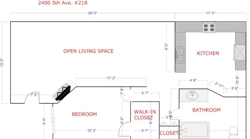 2400 5th Ave #218 - San Diego - California - 1 bed, 1 bath rental property