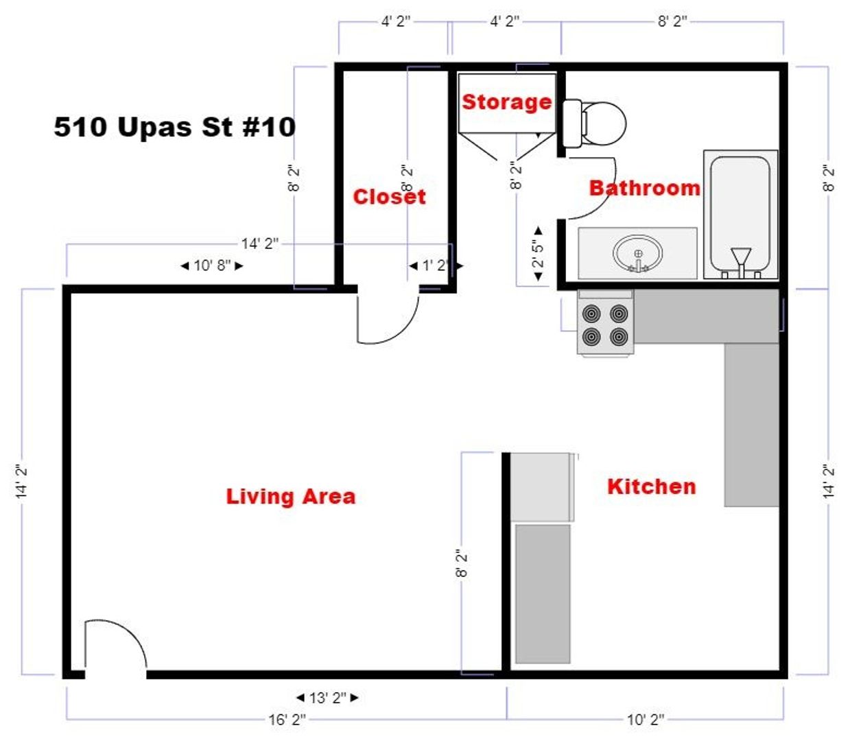 510 Upas St  #10 - San Diego - California - 1 bath rental property