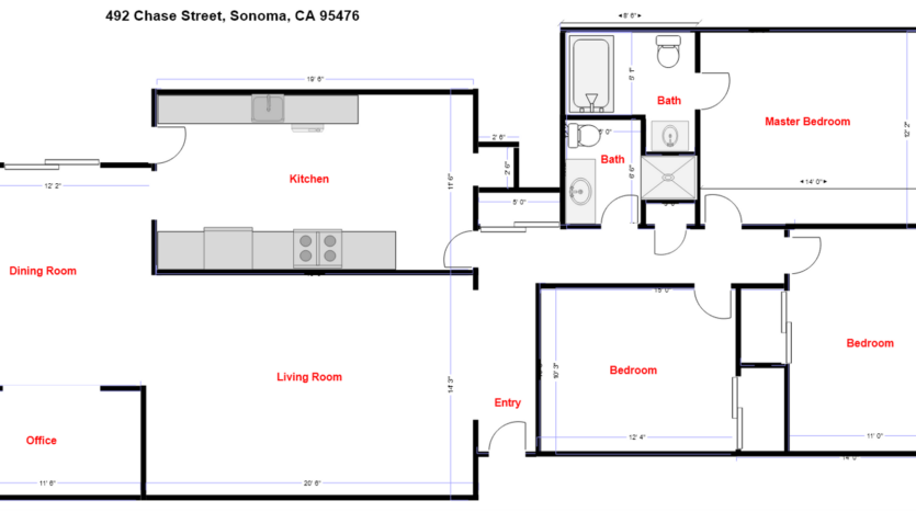 492 Chase Street - Sonoma - California - 3 bed, 2 bath rental property