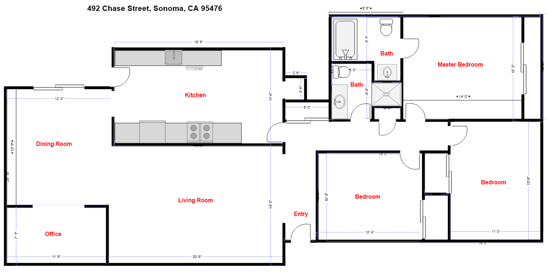492 Chase Street - Sonoma - California - 3 bed, 2 bath rental property