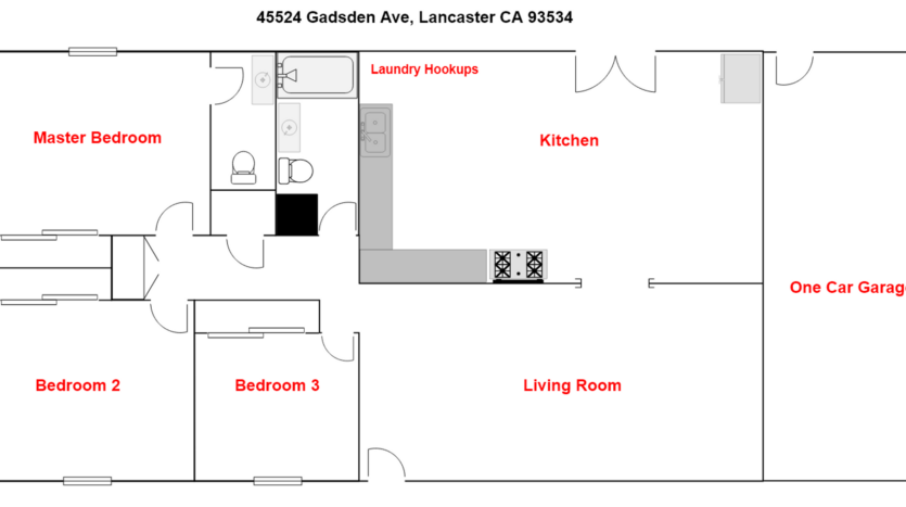 45524 Gadsden Ave - Lancaster - California - 3 bed, 1.5 bath rental property