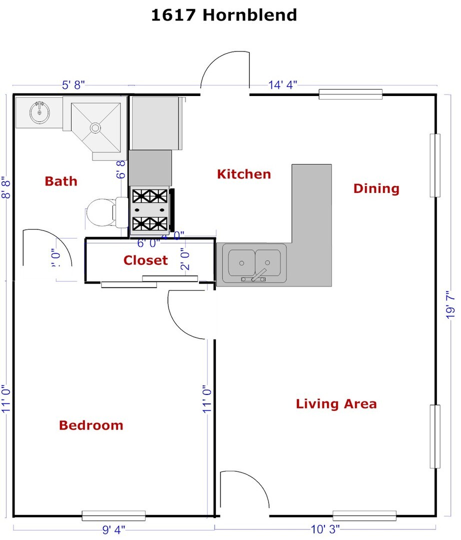 1617-1623 Hornblend Street - San Diego - California - 1 bed, 1 bath rental property