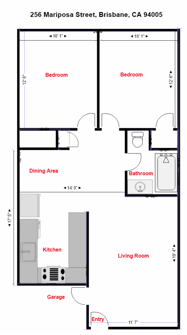 256 Mariposa Street - Brisbane - California - 2 bed, 1 bath rental property