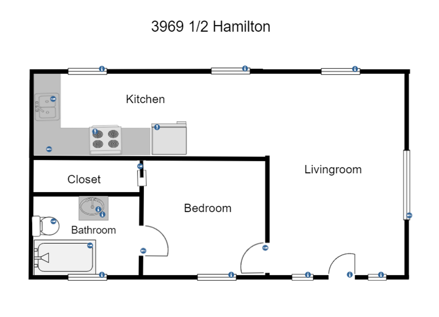 3969 1/2 Hamilton Street  - San Diego - California - 1 bed, 1 bath rental property