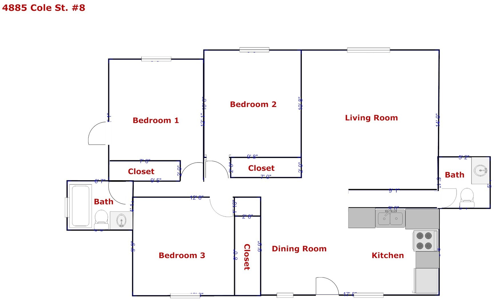 4885 Cole Street #8 - San Diego - California - 3 bed, 1.5 bath rental property