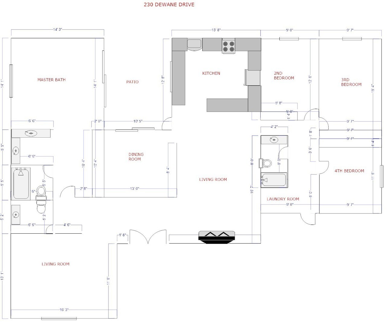 230 Dewane Drive - El Cajon - California - 4 bed, 2.5 bath rental property